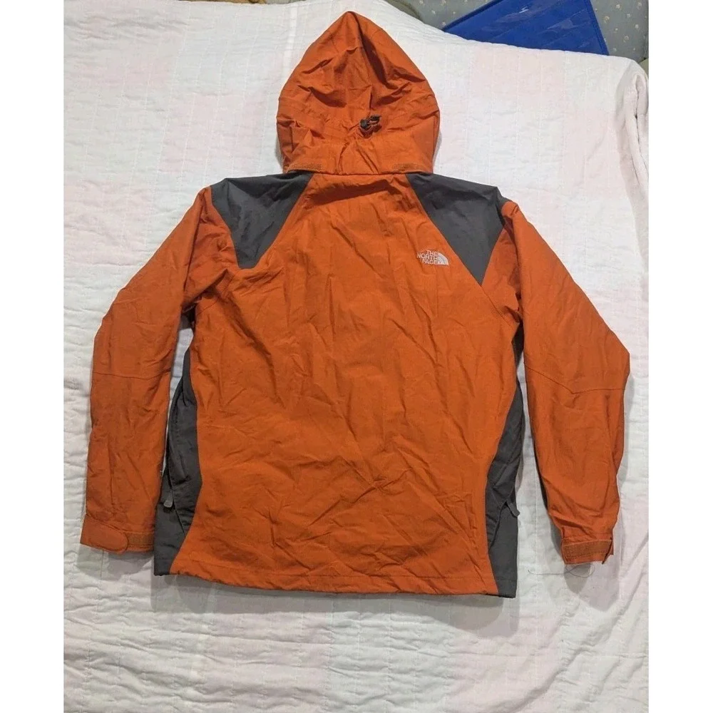 THE NORTH FACE Men's Small Orange Gore-Tex Waterproof Ripstop Rain Jacket Hooded